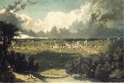 unknow artist Panoramic Landscape with a View of a Small Town oil painting picture wholesale
